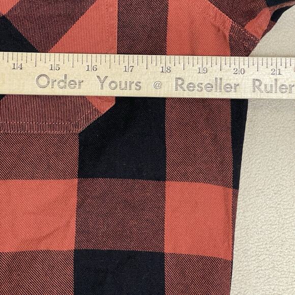 Fox‎ Racing Shirt Mens S Red Plaid Flannel Long Sleeve Regular Fit Button Up - Picture 4 of 12